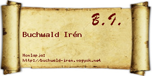 Buchwald Irén névjegykártya